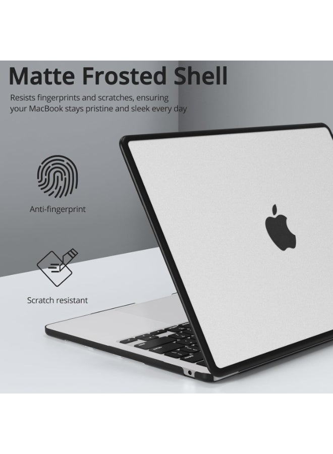 Digipace MacBook Air 13.6 Case (A3240/A3113/A2681), Matte Frosted Hard Shell with Shock-Absorbing TPU Bumper - Image 4